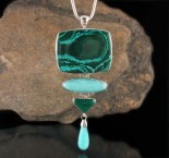 Malachite in Chrysocolla & Amazonite & Green Chalcedony Pdt XL