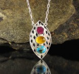 Ruby & Amber & Turquoise Necklace