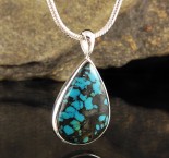 Tibetan Turquoise Pendant Med