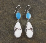 Turquoise & Magnesite 'Wild Horse' Turquoise Earrings