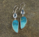 Blue Topaz & Turquoise Earrings