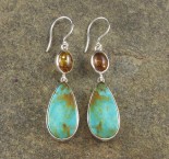 Amber & Turquoise Earrings
