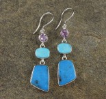 Amethyst & Turquoise Earrings