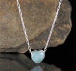 Aquamarine Heart Necklace