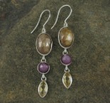 Sapphire & Citrine Earrings