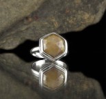 Golden Sheen Sapphire Ring
