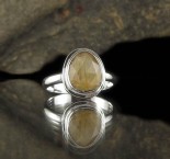 Golden Sheen Sapphire Ring