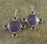 Garnet & Mulberry Sapphire Earrings Large