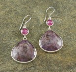 Raspberry & Mulberry Sapphire Earrings Large