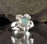 Aquamarine Flower Ring