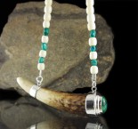 Deer Antler & Tibetan Turquoise & Bone N/L