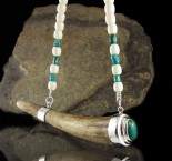 Deer Antler & Tibetan Turquoise & Bone N/L