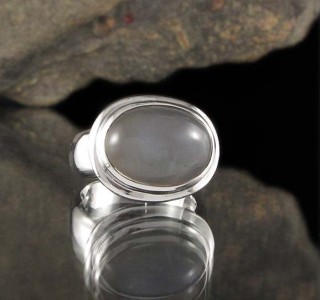 Grey Moonstone Ring