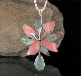 Mother of Pearl Inlay & Aquamarine Pdt XL
