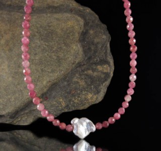 Ruby & Baroque Pearl Necklace