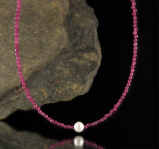 Ruby & Pearl Necklace