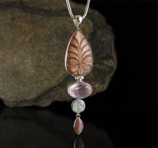 Apricot Moonstone & Rose Quartz & Moonstone Pdt XL