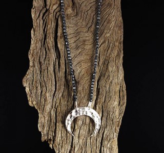 Hematite 'Moon' Necklace