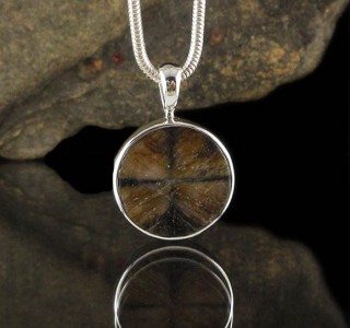 Chiastolite Pendant Med