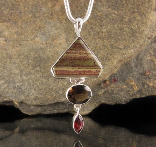 Cherry Creek Jasper & Smoky Quartz & Garnet Pdt Lge