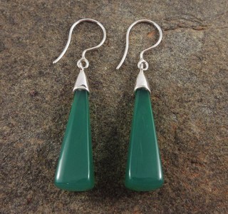 Green Chalcedony Earrings