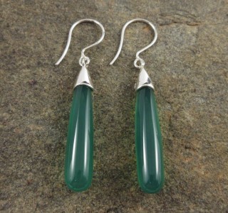 Green Chalcedony Earrings
