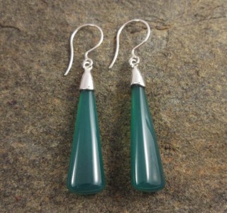Green Chalcedony Earrings
