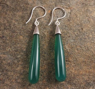 Green Chalcedony Earrings