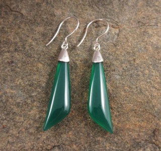 Green Chalcedony Earrings