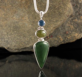 Ocean Kyanite & Vesuvianite & Canadian Jade Pdt Lge