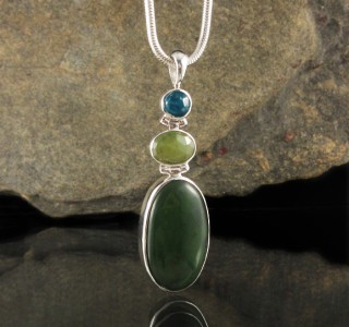Ocean Kyanite & Vesuvianite & Canadian Jade Pdt Lge