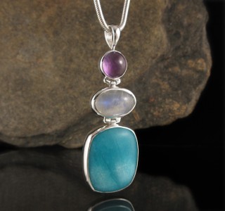 Amethyst & Moonstone & Amazonite Pdt Lge
