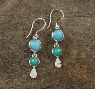Amazonite & Chrysoprase Earrings