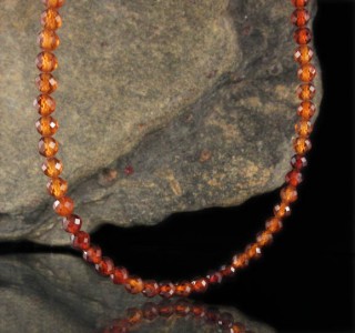 Hessonite Garnet Faceted Bead N/L