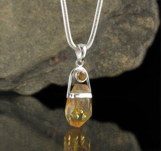 Cognac Citrine Pendant Sml