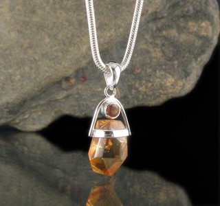 Cognac Citrine Pendant Sml