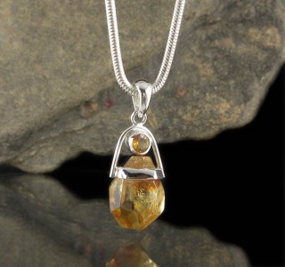 Cognac Citrine Pendant Sml