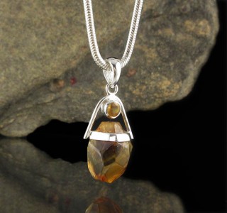 Cognac Citrine Pendant Sml