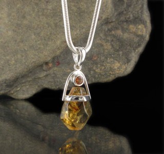Cognac Citrine Pendant Sml