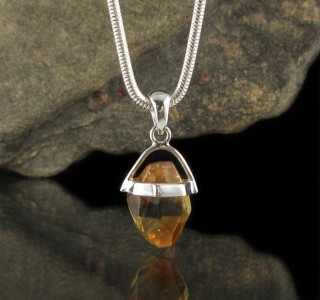 Cognac Citrine Pendant Sml