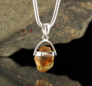 Cognac Citrine Pendant Sml