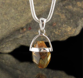 Cognac Citrine Pendant Sml