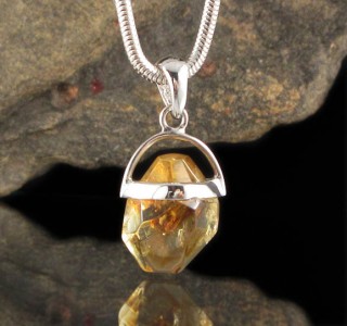 Cognac Citrine Pendant Sml