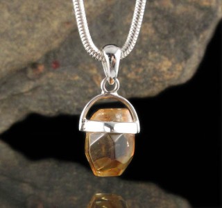 Cognac Citrine Pendant Sml