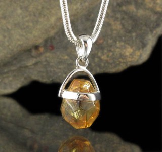 Cognac Citrine Pendant Sml