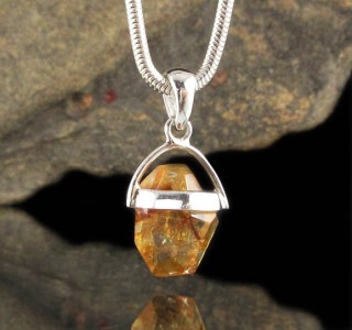 Cognac Citrine Pendant Sml