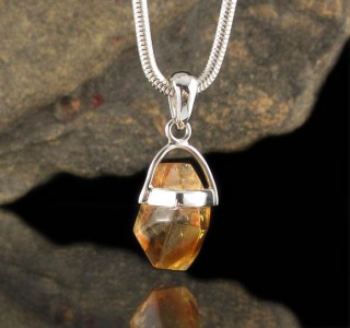 Cognac Citrine Pendant Sml