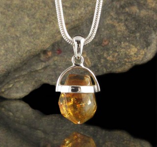 Cognac Citrine Pendant Sml
