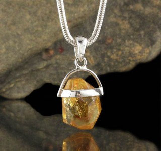 Cognac Citrine Pendant Sml