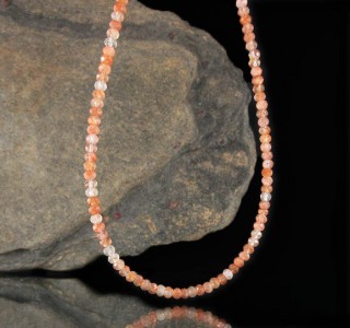 Sunstone Faceted Bead Necklace